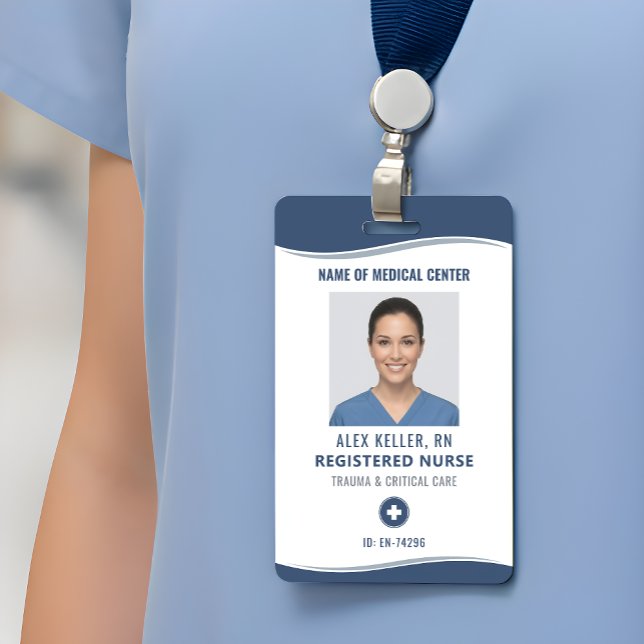Crachá de Identificação de Enfermeiro Registrado A (Criador carregado)