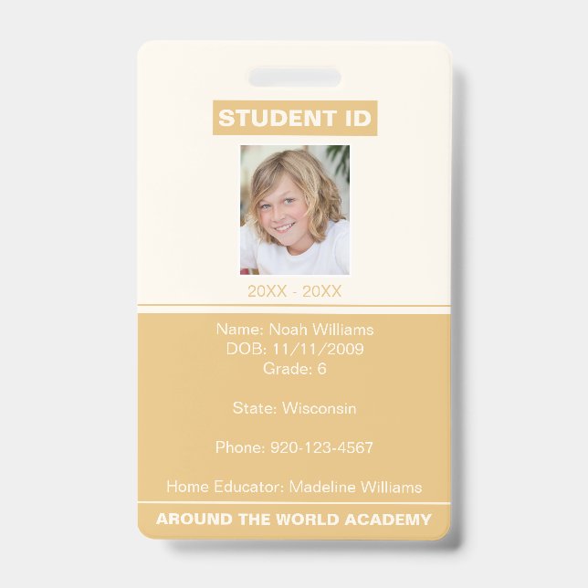 Crachá de Identificação de Estudante Ensino Domici (Frente)