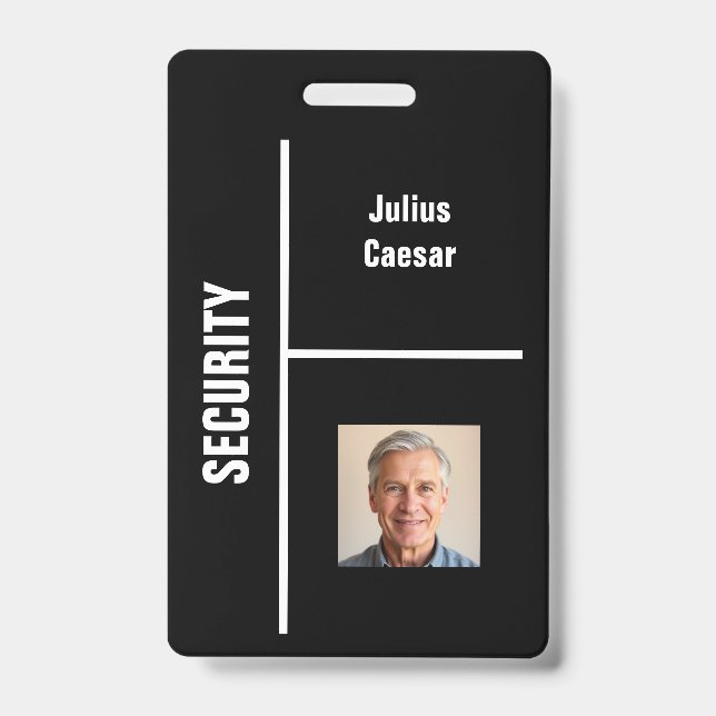 Crachá de identificação de evento de segurança mín (Frente)