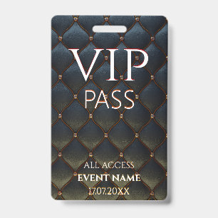 Crachá de identificação de evento VIP legal com pa