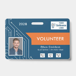 Crachá de Identificação de Foto para Voluntários d
