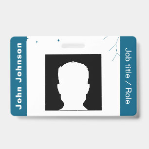 Crachá de identificação de funcionário com logotip