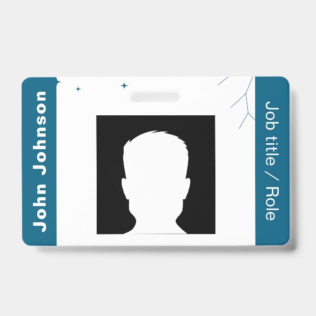Crachá de identificação de funcionário com logotip (Frente)