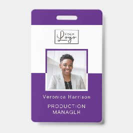 Crachá de Identificação de Funcionário com Logotip