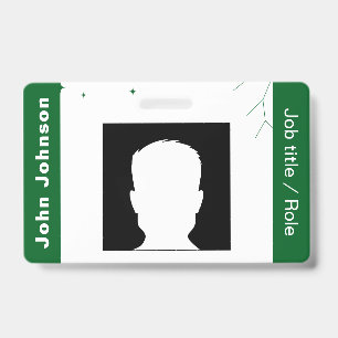 Crachá de identificação de funcionário com logotip
