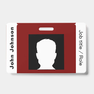 Crachá de identificação de funcionário com logotip