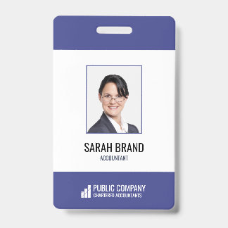 Crachá de Identificação de Funcionário Corporativo