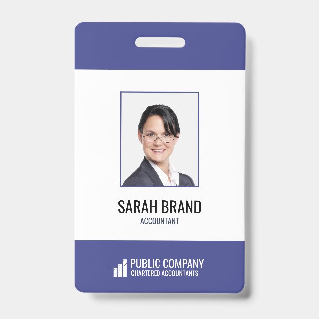 Crachá de Identificação de Funcionário Corporativo (Frente)