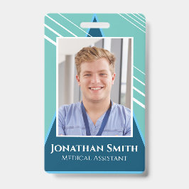 Crachá de identificação de funcionário de 2 lados 