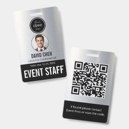 Crachá de Identificação de Funcionário de Evento -