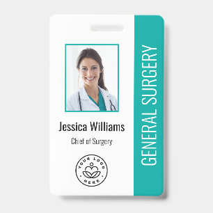 Crachá de Identificação de Funcionário de Hospital