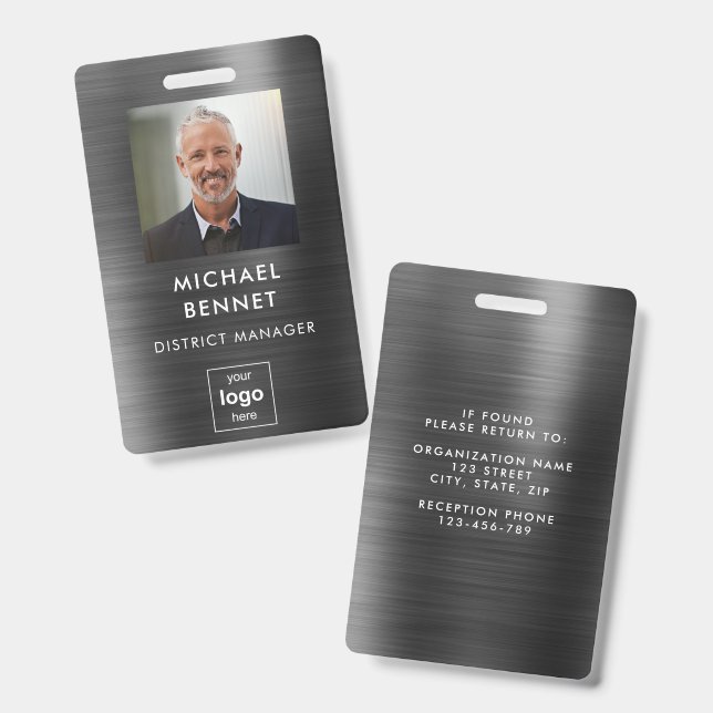 Crachá de Identificação de Funcionário do Black Me (Frente e verso)