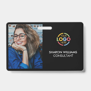 Crachá de Identificação de Funcionário Minimalista