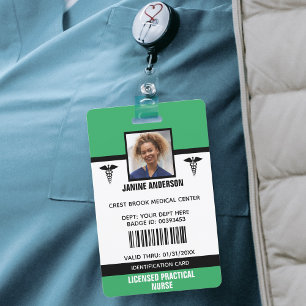 Crachá de identificação de médico enfermeiro funci