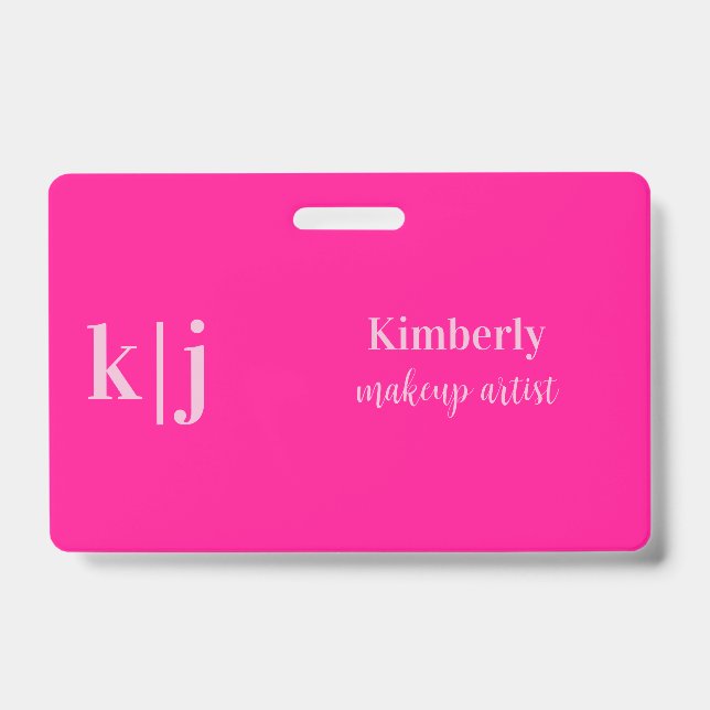 Crachá de Identificação de Nome de Funcionário de  (Frente)