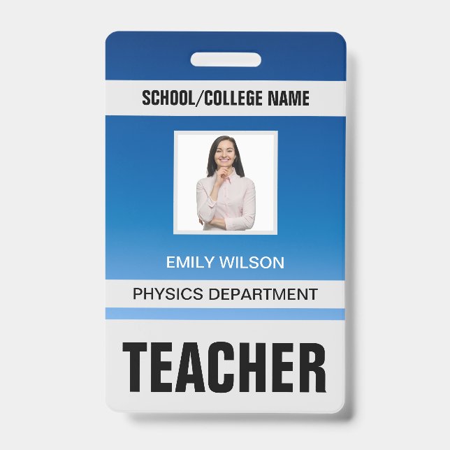 Crachá de Identificação de Professor (Frente)
