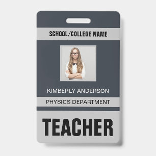 Crachá de Identificação de Professor