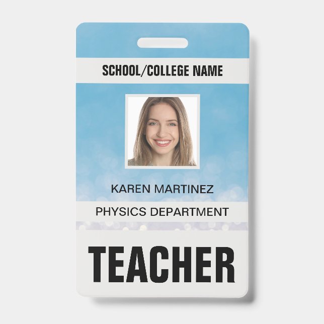 Crachá de Identificação de Professor (Frente)