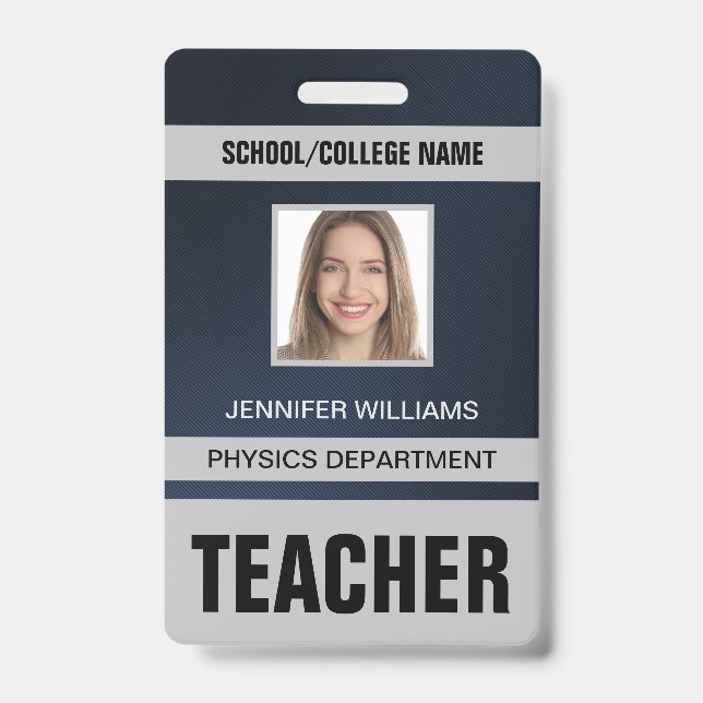 Crachá de Identificação de Professor (Frente)