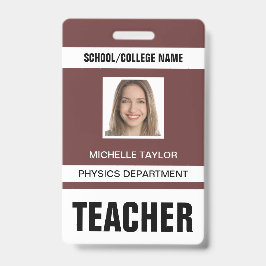Crachá de Identificação de Professor