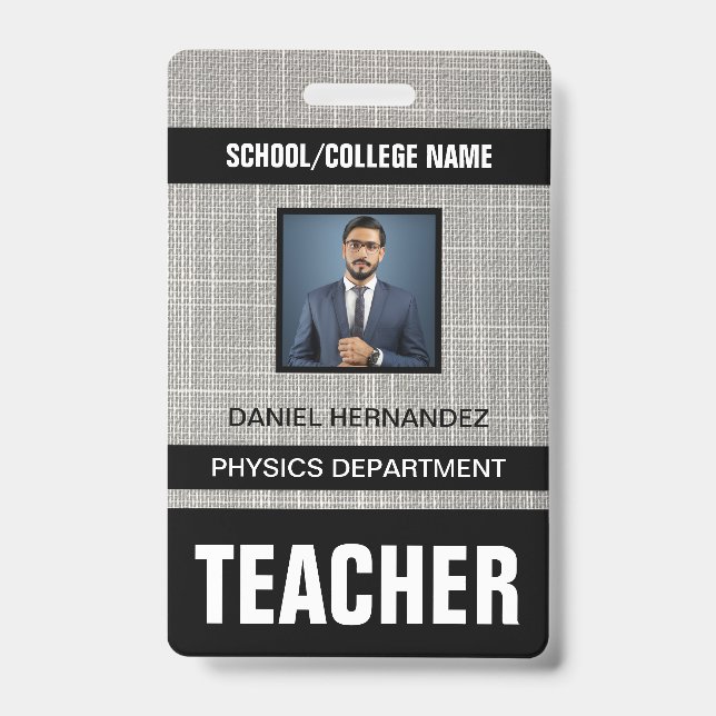 Crachá de Identificação de Professor (Frente)