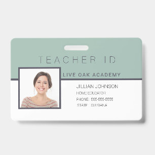 Crachá de Identificação de Professor de Ensino Dom