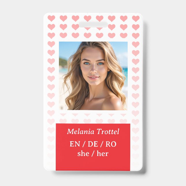 Crachá de Identificação de Segurança Pessoal (Frente)