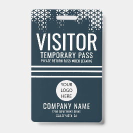 Crachá de Identificação de Visitante Logotipo da E