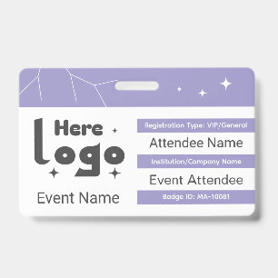 Crachá de identificação do evento personalizado