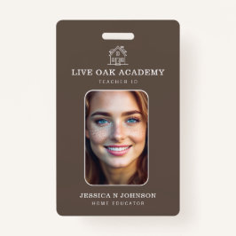 Crachá de identificação do professor doméstico | T