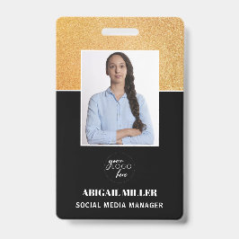 Crachá de identificação elegante personalizado com