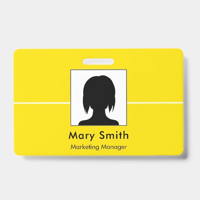 Crachá de Identificação Empresarial Logotipo e Fot (Frente)