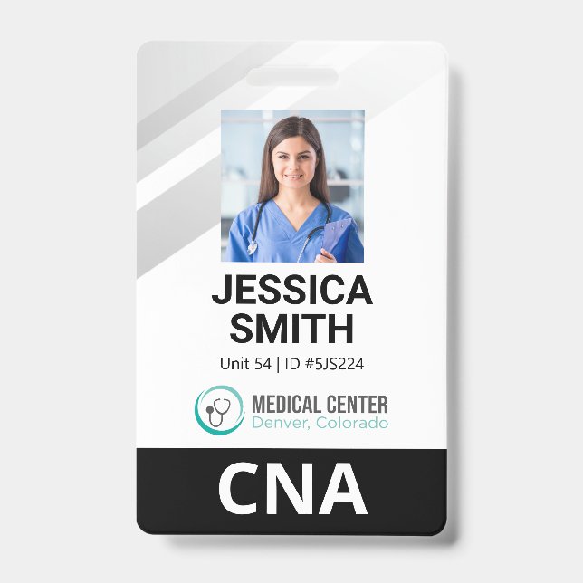 Crachá de Identificação Médica com Foto (Frente)