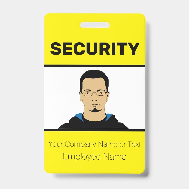 Crachá de Identificação Personalizado Amarelo Bril (Frente)