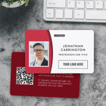 Crachá de identificação personalizado com código Q