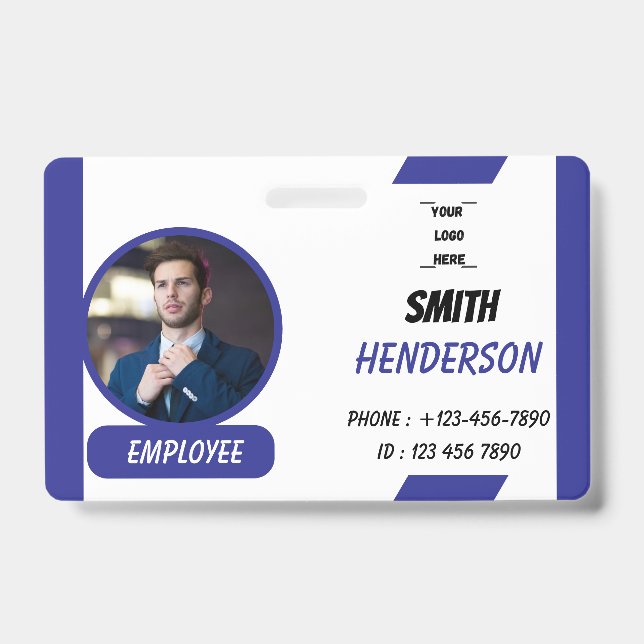 Crachá de Identificação Personalizado com Foto do  (Frente)