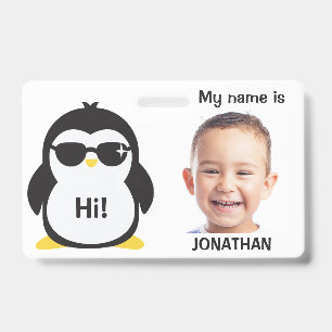 Crachá de identificação personalizado com foto e t