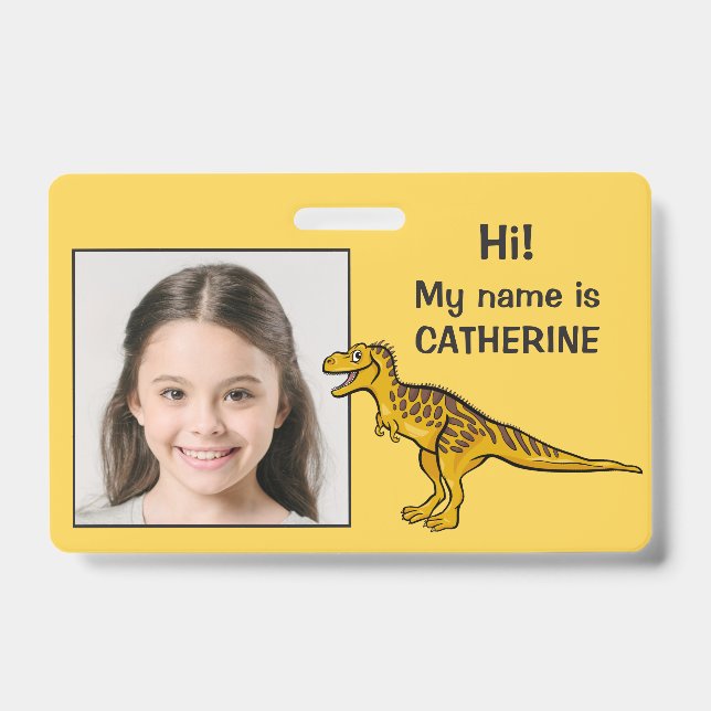 Crachá de identificação personalizado com foto e t (Frente)