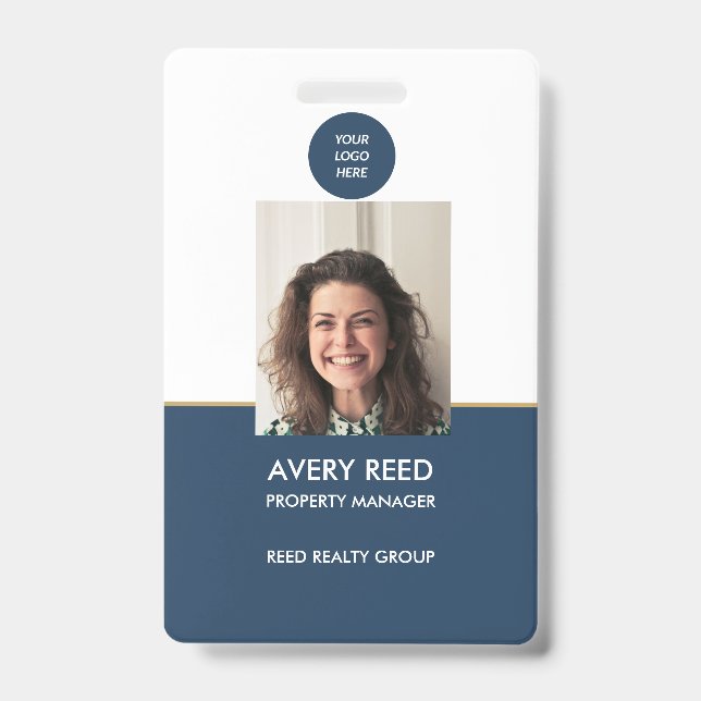 Crachá de Identificação Personalizado com Logotipo (Frente)