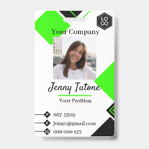 Crachá de identificação personalizado com logotipo