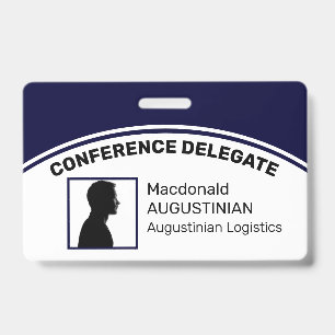 Crachá de identificação personalizado com logotipo