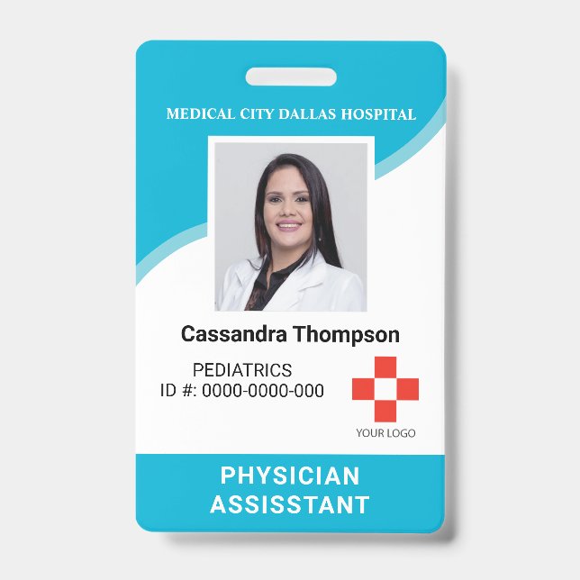 Crachá de identificação personalizado com logotipo (Frente)