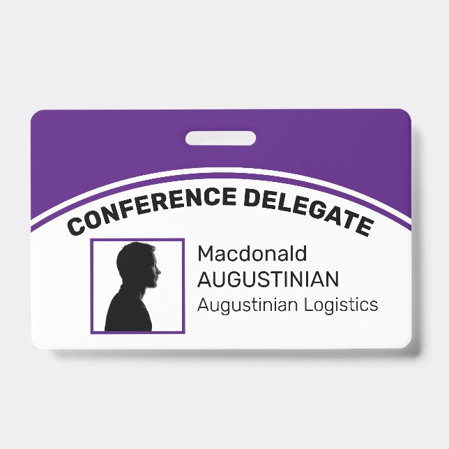 Crachá de identificação personalizado com logotipo (Frente)
