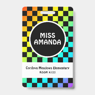 Crachá de identificação personalizado com nome do 