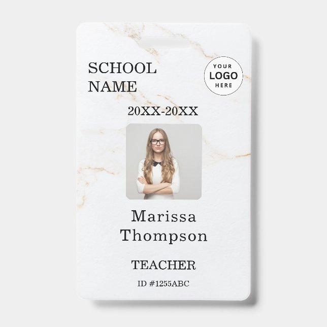 Crachá de identificação personalizado com nome e f (Frente)