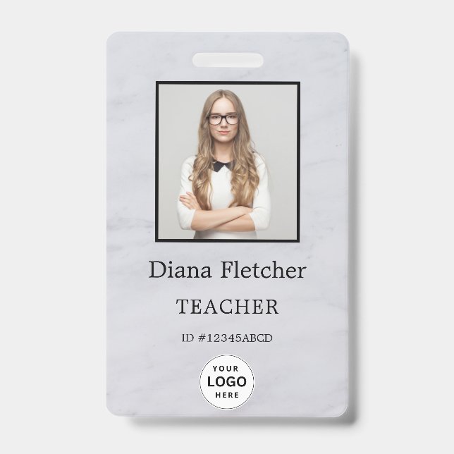 Crachá de identificação personalizado com nome e f (Frente)