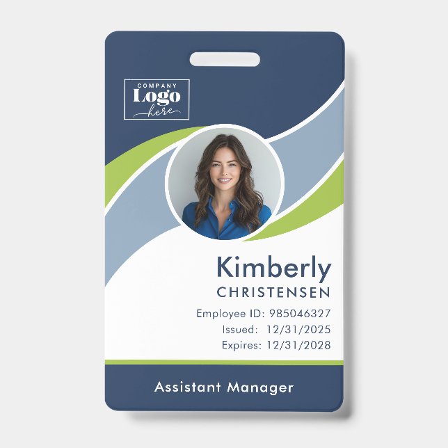 Crachá de Identificação Personalizado de 3 Cores p (Frente)