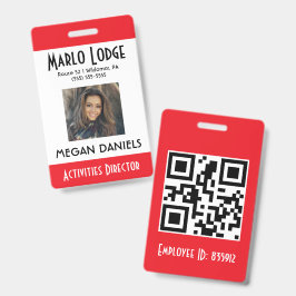 Crachá de Identificação Personalizado de Funcionár