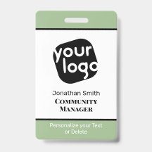 Crachá de identificação personalizado elegante min