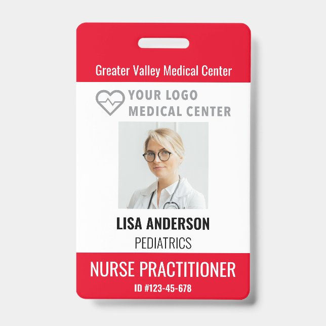 Crachá de identificação personalizado Hospital Nom (Frente)